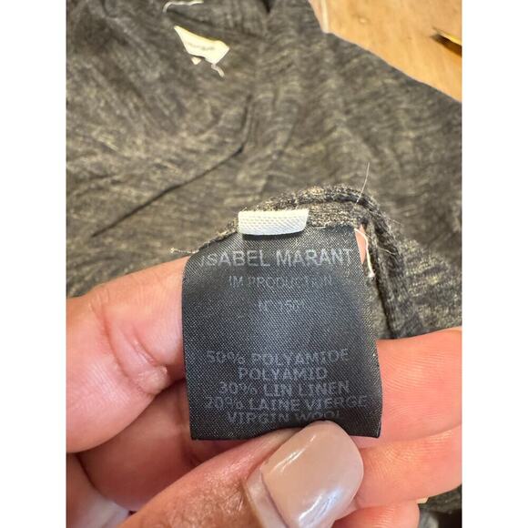 Isabel Marant Assymetrical Gray Long Sleeve Top normcore minimalist SIZE 38/M - Picture 7 of 7